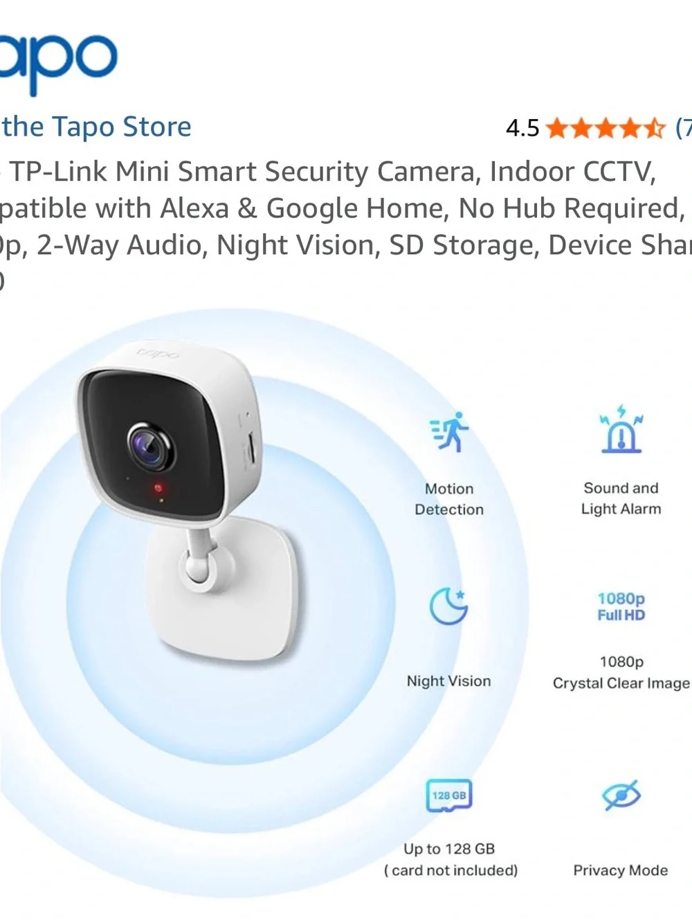 New in box TP-Link Tapo C100 Indoor Security Camera